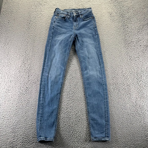 American Eagle Outfitters Denim - American Eagle Outfitters Jeans Womens 000 Blue Cotton Denim Skinny 90s